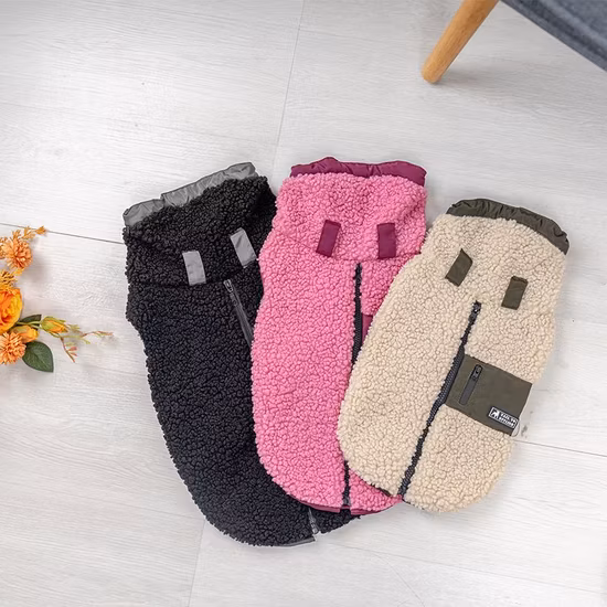 レナ ペットランプ ぬいぐるみ スタイリッシュなスタイル、防風、ファッション ポケット付き ペット 犬 防寒コート